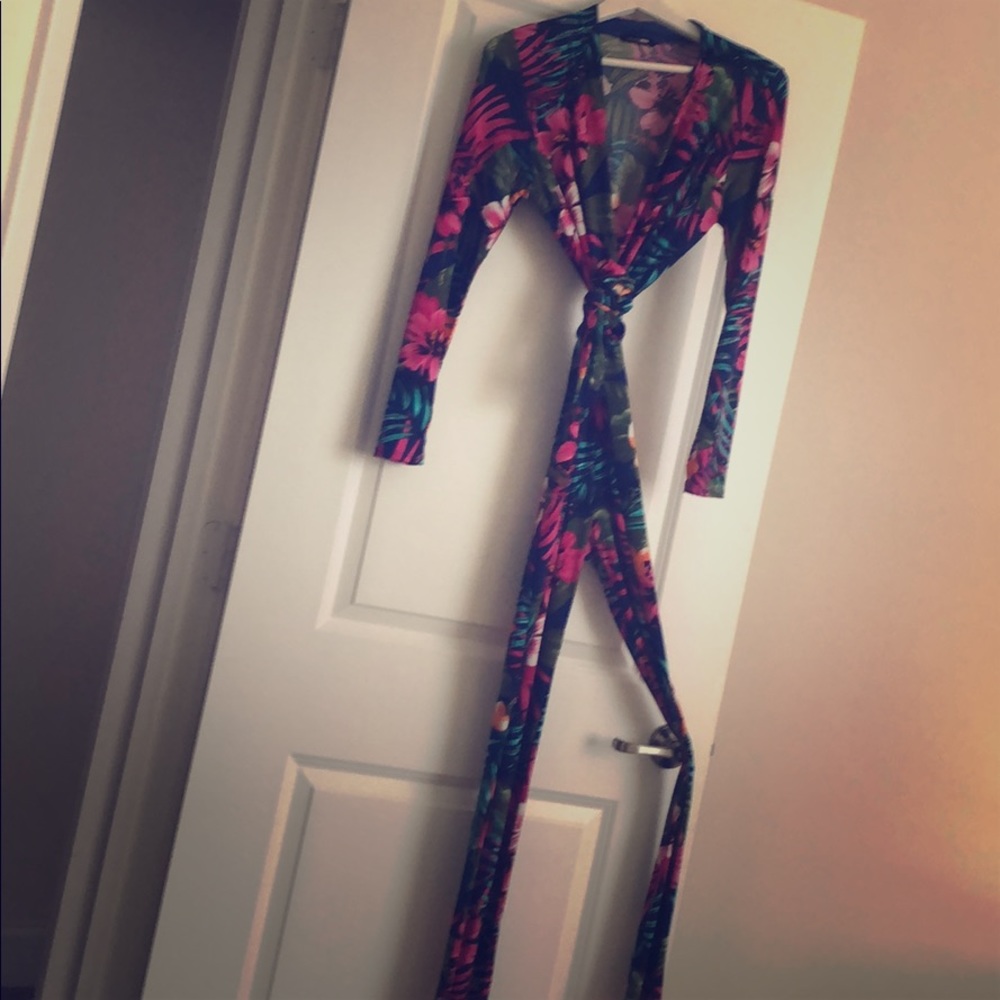 Blue pink romper/jumpsuit